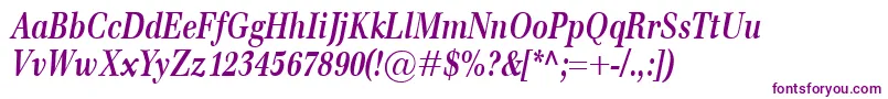 EmonaCondBolditalic Font – Purple Fonts on White Background