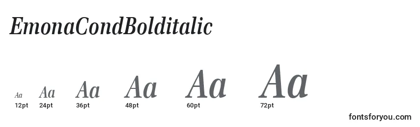 EmonaCondBolditalic Font Sizes
