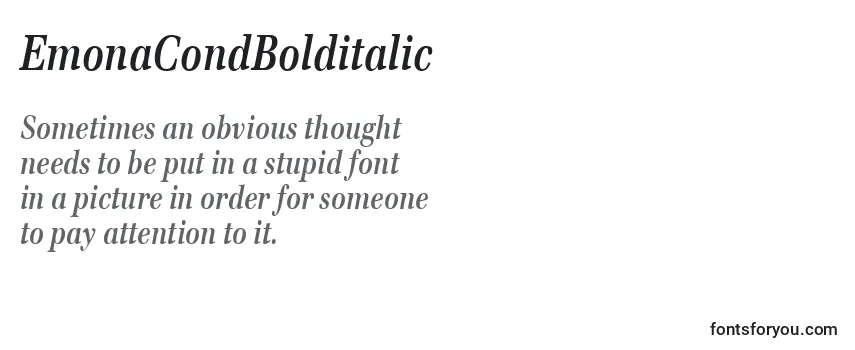 EmonaCondBolditalic Font