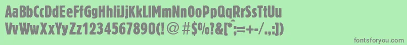 BlofeldxcdRegular Font – Gray Fonts on Green Background