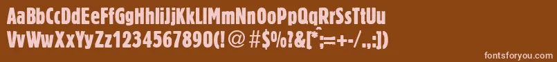 Шрифт BlofeldxcdRegular – розовые шрифты на коричневом фоне