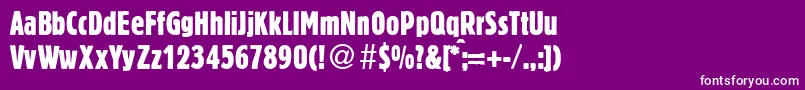 fuente BlofeldxcdRegular – Fuentes Blancas Sobre Fondo Morado