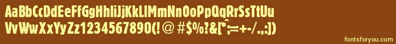 Шрифт BlofeldxcdRegular – жёлтые шрифты на коричневом фоне