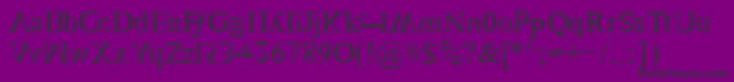 TimesScrewedRoman Font – Black Fonts on Purple Background