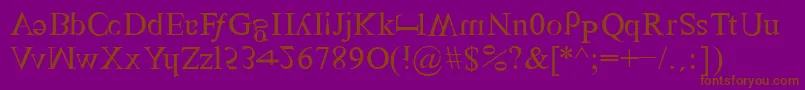 TimesScrewedRoman Font – Brown Fonts on Purple Background