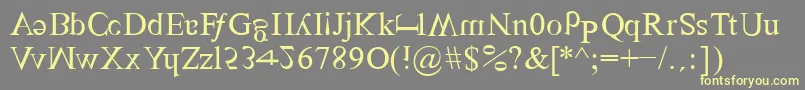 TimesScrewedRoman Font – Yellow Fonts on Gray Background