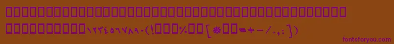 BMashhadBolditalic Font – Purple Fonts on Brown Background