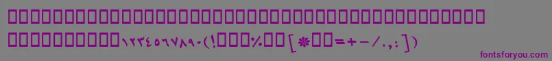 BMashhadBolditalic Font – Purple Fonts on Gray Background