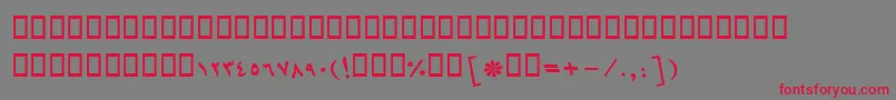 BMashhadBolditalic-Schriftart – Rote Schriften auf grauem Hintergrund