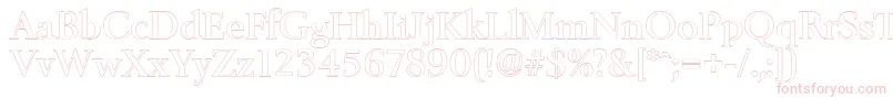 BelfastoutlineMediumRegular Font – Pink Fonts on White Background