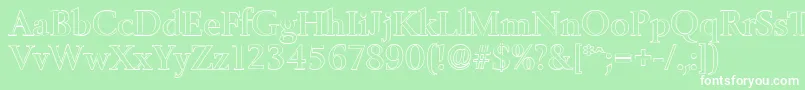 BelfastoutlineMediumRegular Font – White Fonts on Green Background