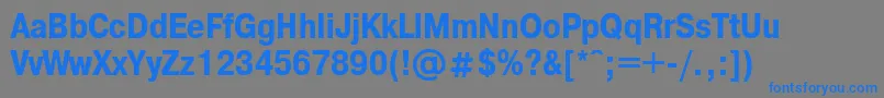 フォントPragmaticacondbttBold – 灰色の背景に青い文字