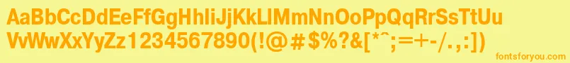 PragmaticacondbttBold Font – Orange Fonts on Yellow Background