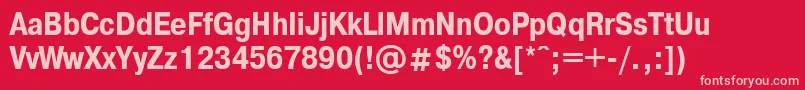 PragmaticacondbttBold Font – Pink Fonts on Red Background