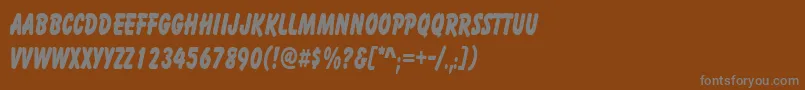 CartoonCondensed Font – Gray Fonts on Brown Background