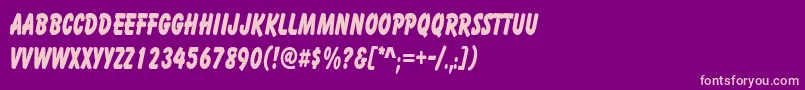 CartoonCondensed-Schriftart – Rosa Schriften auf violettem Hintergrund