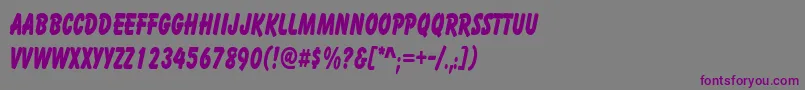 CartoonCondensed Font – Purple Fonts on Gray Background