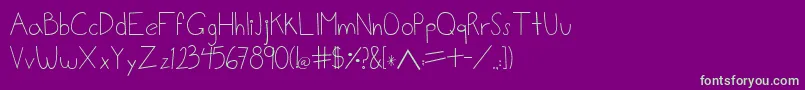 Шрифт Lalo – зелёные шрифты на фиолетовом фоне