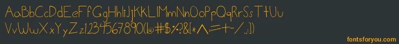 フォントLalo – 黒い背景にオレンジの文字