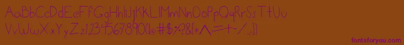 Шрифт Lalo – фиолетовые шрифты на коричневом фоне