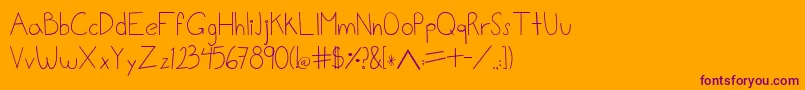 Lalo Font – Purple Fonts on Orange Background