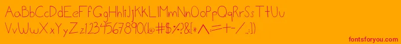Lalo Font – Red Fonts on Orange Background