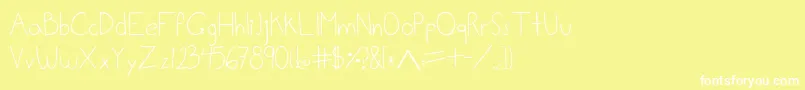 フォントLalo – 黄色い背景に白い文字