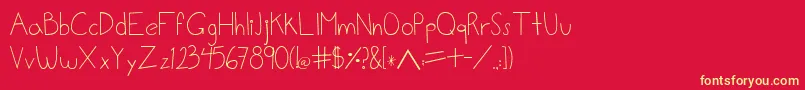 Lalo-fontti – keltaiset fontit punaisella taustalla