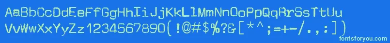 Jmletter Font – Green Fonts on Blue Background