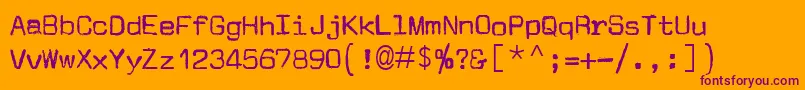Jmletter Font – Purple Fonts on Orange Background