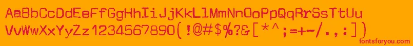 Jmletter Font – Red Fonts on Orange Background