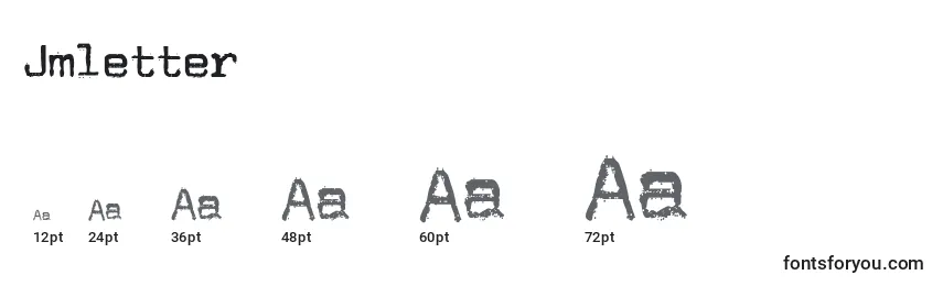 Размеры шрифта Jmletter