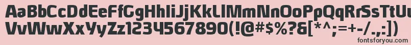 HybreaubRegular Font – Black Fonts on Pink Background