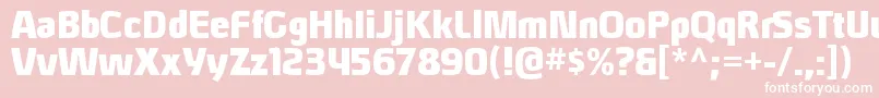 HybreaubRegular Font – White Fonts on Pink Background