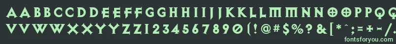 ExocetHeavy Font – Green Fonts on Black Background