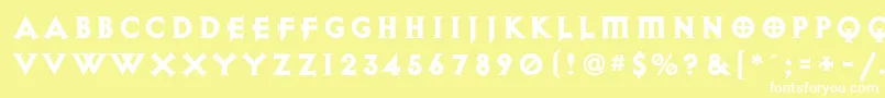 ExocetHeavy Font – White Fonts on Yellow Background