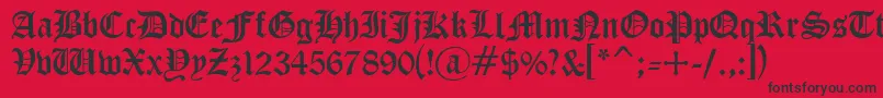 Cyrillicgoth Font – Black Fonts on Red Background