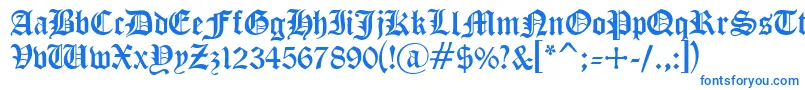 Шрифт Cyrillicgoth – синие шрифты