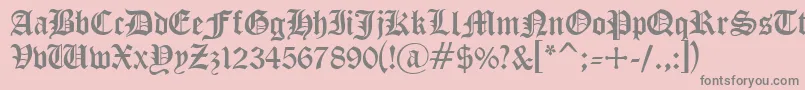 Cyrillicgoth Font – Gray Fonts on Pink Background