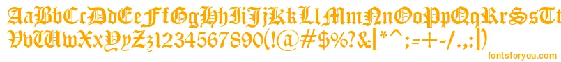 Шрифт Cyrillicgoth – оранжевые шрифты