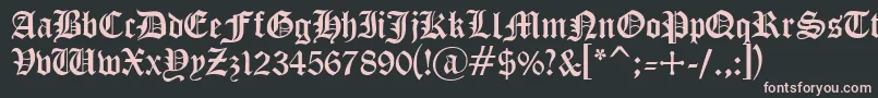 Cyrillicgoth Font – Pink Fonts on Black Background