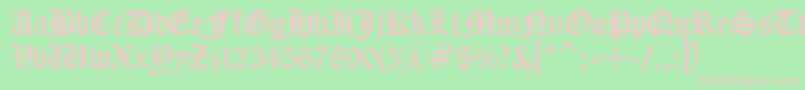 Cyrillicgoth Font – Pink Fonts on Green Background