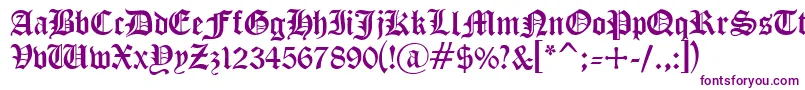 Шрифт Cyrillicgoth – фиолетовые шрифты на белом фоне