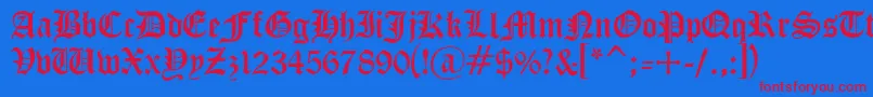 Police Cyrillicgoth – polices rouges sur fond bleu