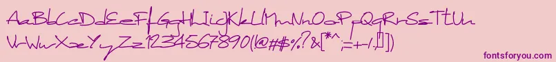 Pwstretched Font – Purple Fonts on Pink Background
