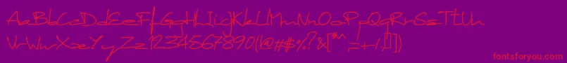 Pwstretched Font – Red Fonts on Purple Background