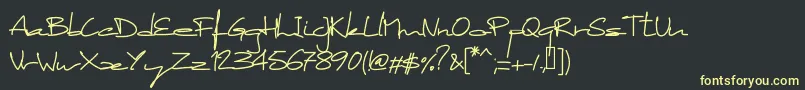 Pwstretched Font – Yellow Fonts on Black Background