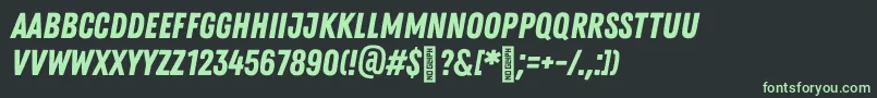 ZingrustdemoBase Font – Green Fonts on Black Background