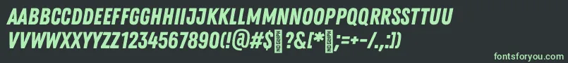 Шрифт ZingrustdemoBase – зелёные шрифты на чёрном фоне