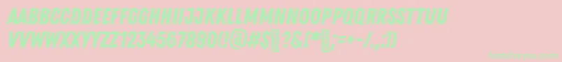 ZingrustdemoBase Font – Green Fonts on Pink Background